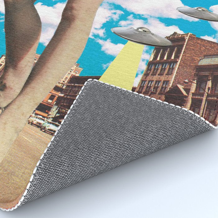 She's arrived (Giant woman & UFO) Rug Gallery Image 4