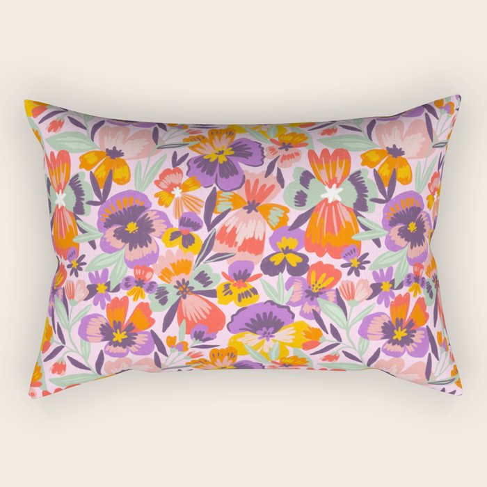 Pansies Rectangular Pillow Gallery Image 2