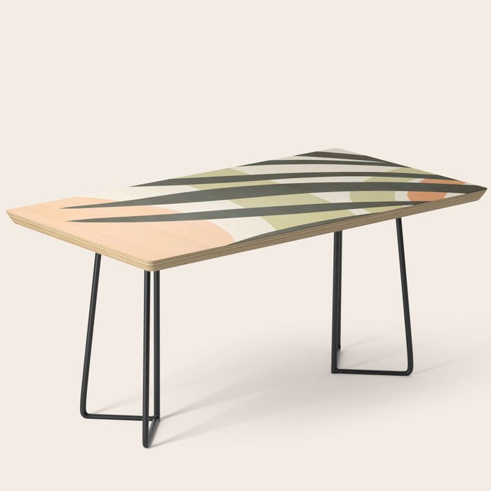Palm leaf with sun and rainbow nº2 Coffee Table Gallery Image 1