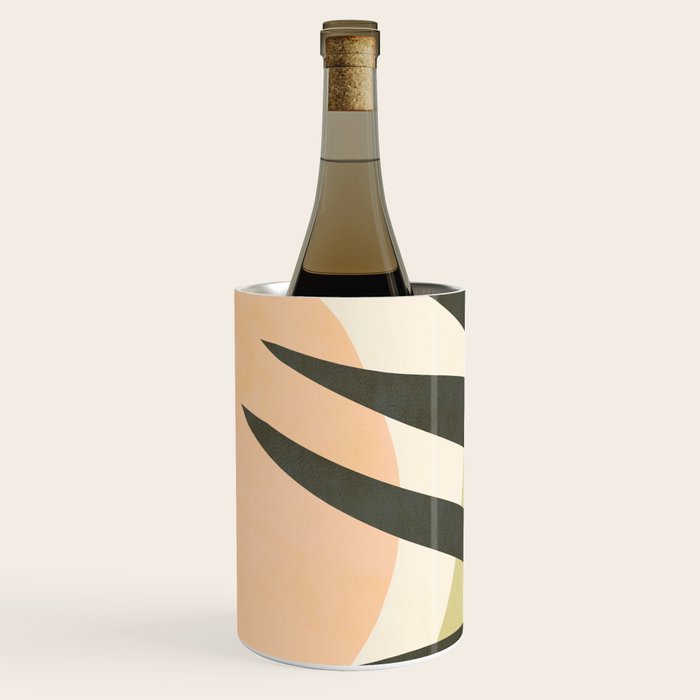 Palm leaf with sun and rainbow nº2 Wine Chiller Gallery Image 2