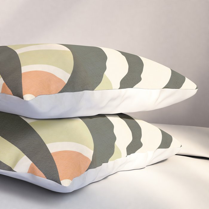 Palm leaf with sun and rainbow nº2 Pillow Sham Gallery Image 3