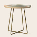 Palm leaf with sun and rainbow nº2 Side Table Gallery Image 1