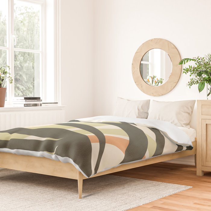Palm leaf with sun and rainbow nº2 Duvet Cover Gallery Image 2