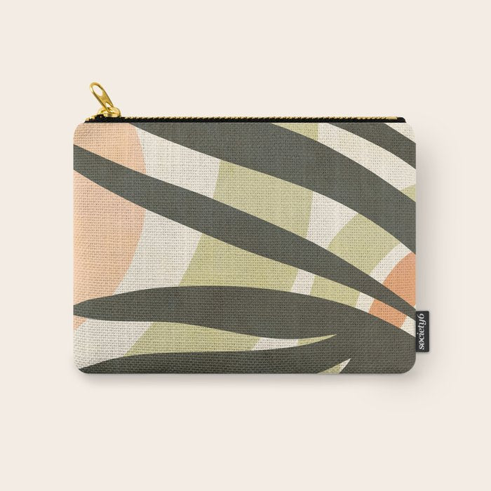 Palm leaf with sun and rainbow nº2 Carry All Pouch Gallery Image 1