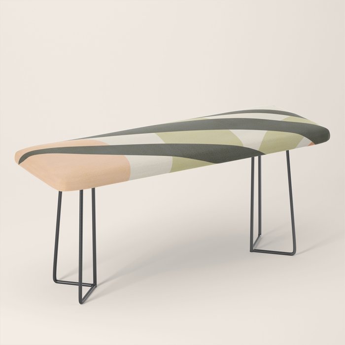 Palm leaf with sun and rainbow nº2 Bench Gallery Image 1