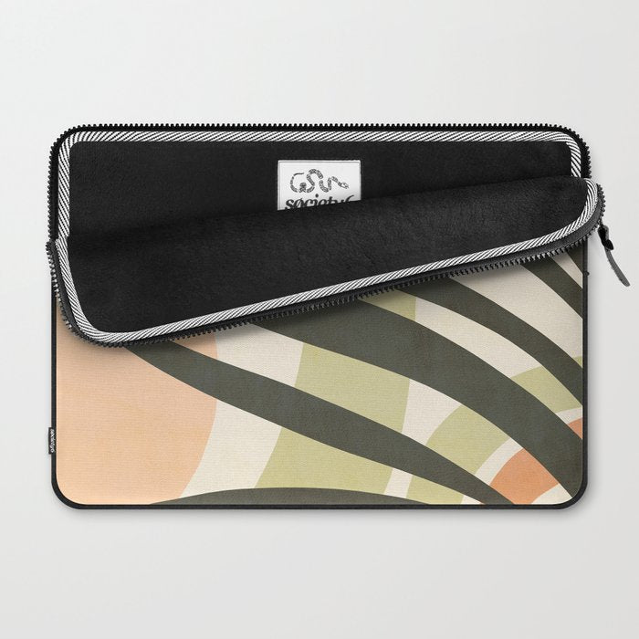 Palm leaf with sun and rainbow nº2 Laptop Sleeve Gallery Image 2