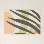 Palm leaf with sun and rainbow nº2 Welcome Mat Gallery Image 1