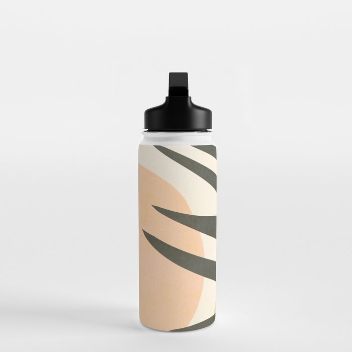 Palm leaf with sun and rainbow nº2 Water Bottle Gallery Image 3