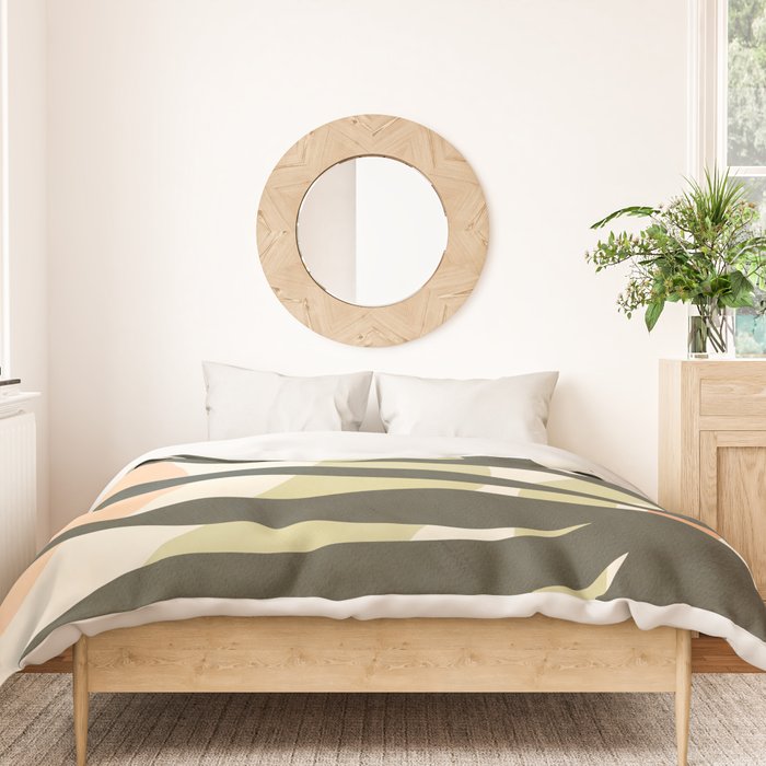 Palm leaf with sun and rainbow nº2 Duvet Cover Gallery Image 3