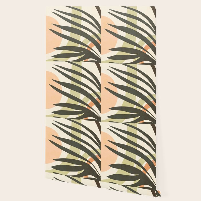 Palm leaf with sun and rainbow nº2 Wallpaper Gallery Image 2