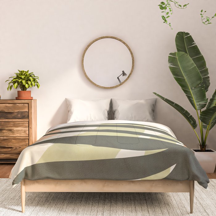Palm leaf with sun and rainbow nº2 Comforter Gallery Image 3