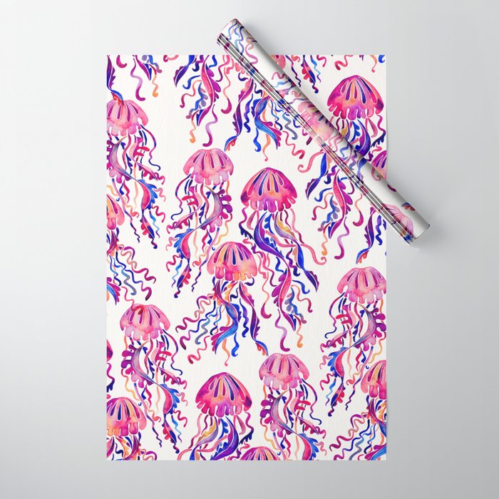 Jellyfish - Magenta Palette Wrapping Paper Gallery Image 1