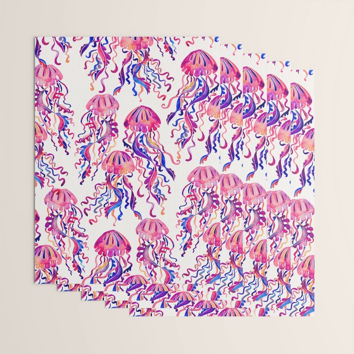 Jellyfish - Magenta Palette Wrapping Paper Gallery Image 3