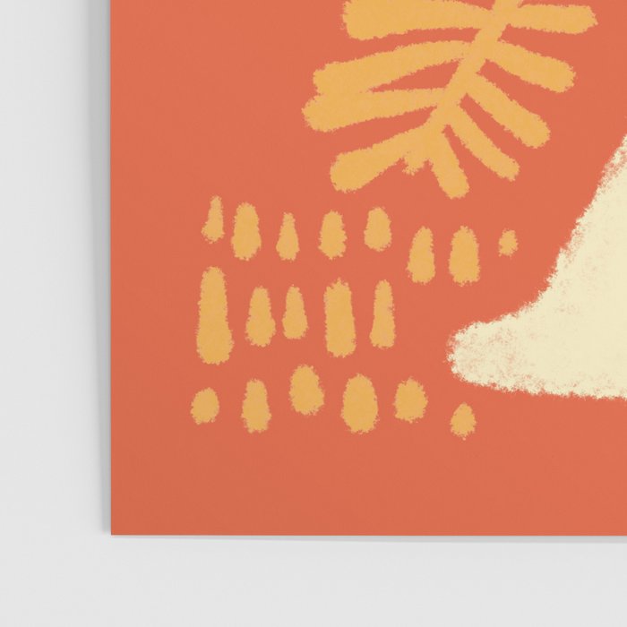 Abstraction minimal cat 27red happy go lucky Poster Gallery Image 3