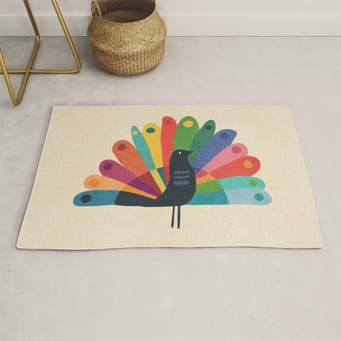 Whimsical Peacok Rug Gallery Image 1