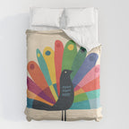 Whimsical Peacok Duvet Cover Gallery Image 6