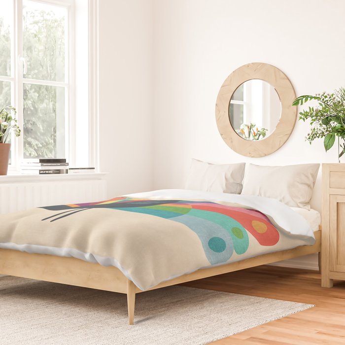 Whimsical Peacok Duvet Cover Gallery Image 2