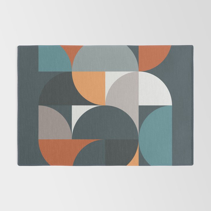 Mid Century Geometric 11/2 Rug Gallery Image 2