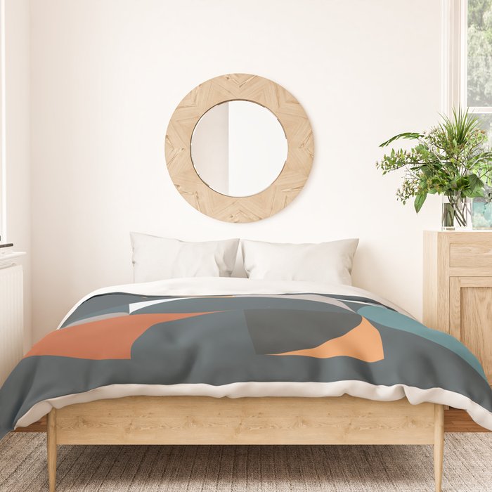 Mid Century Geometric 11/2 Duvet Cover Gallery Image 3