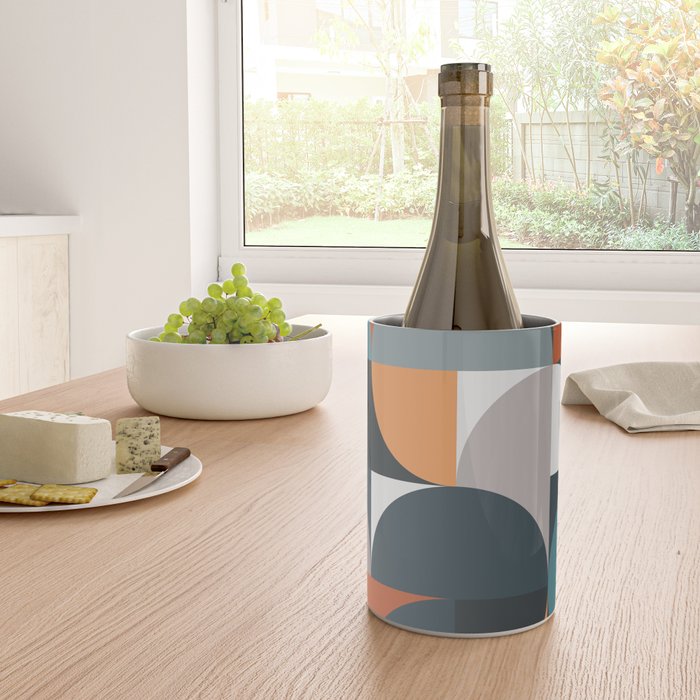 Mid Century Geometric 11/2 Wine Chiller Gallery Image 4