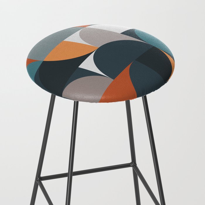 Mid Century Geometric 11/2 Stool Gallery Image 2