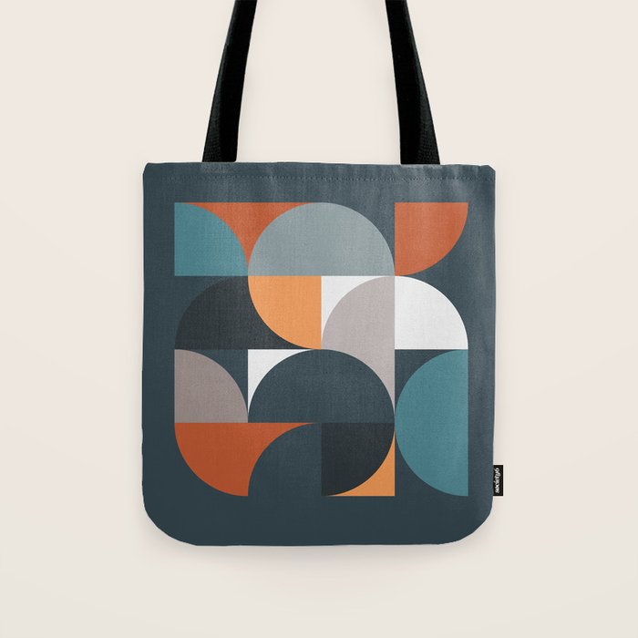 Mid Century Geometric 11/2 Tote Bag Gallery Image 1