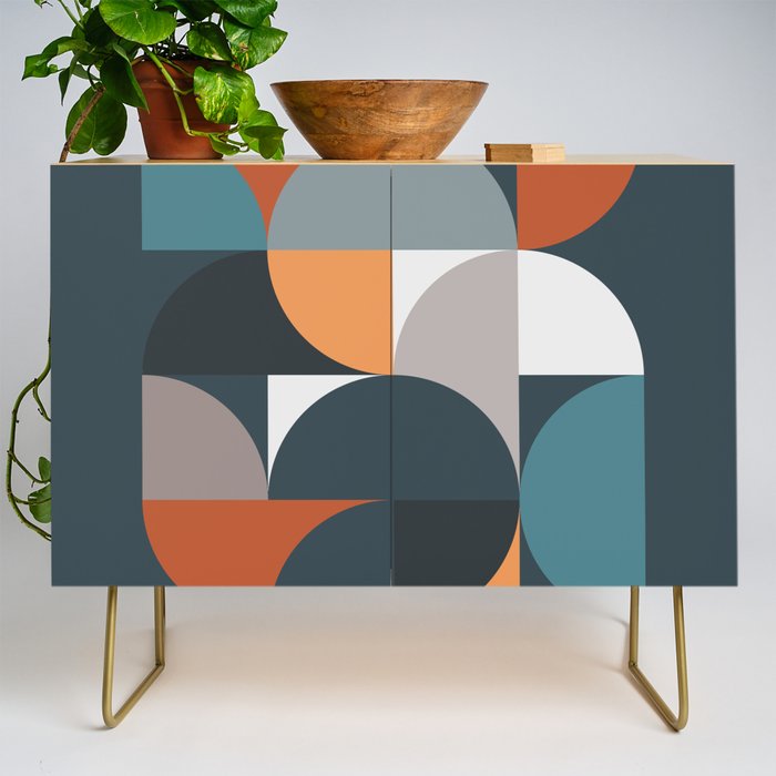 Mid Century Geometric 11/2 Credenza Gallery Image 1