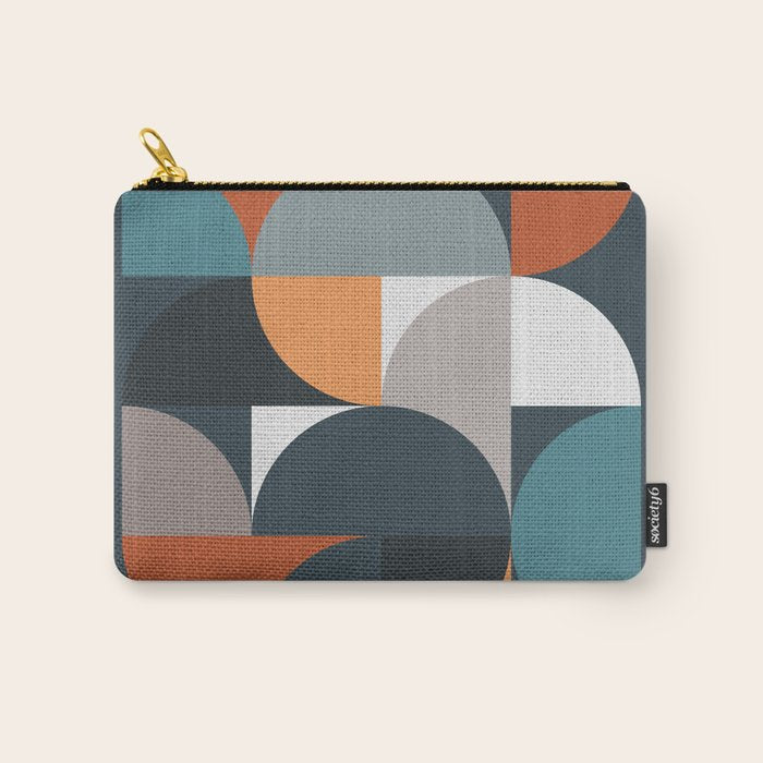 Mid Century Geometric 11/2 Carry All Pouch Gallery Image 1