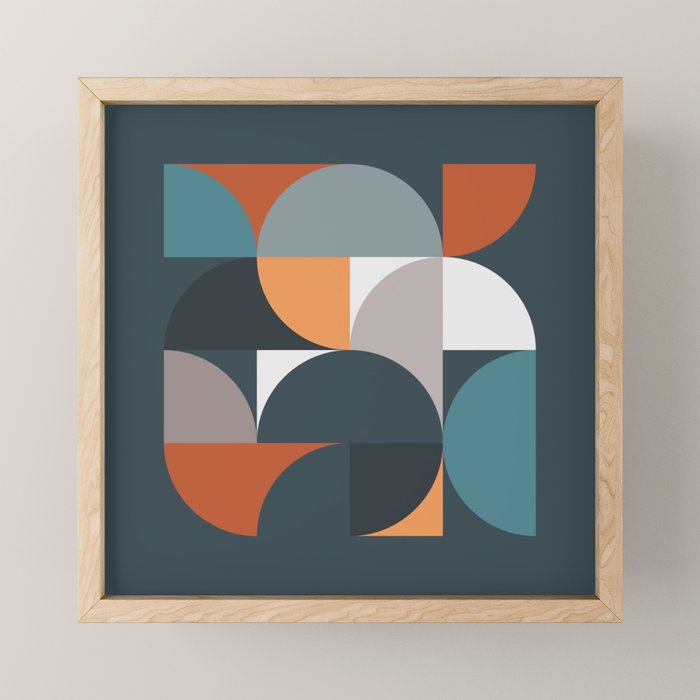 Mid Century Geometric 11/2 Mini Art Print Gallery Image 1