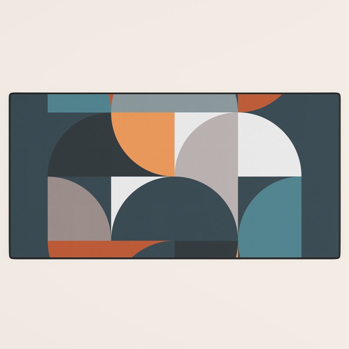 Mid Century Geometric 11/2 Desk Mat Gallery Image 3