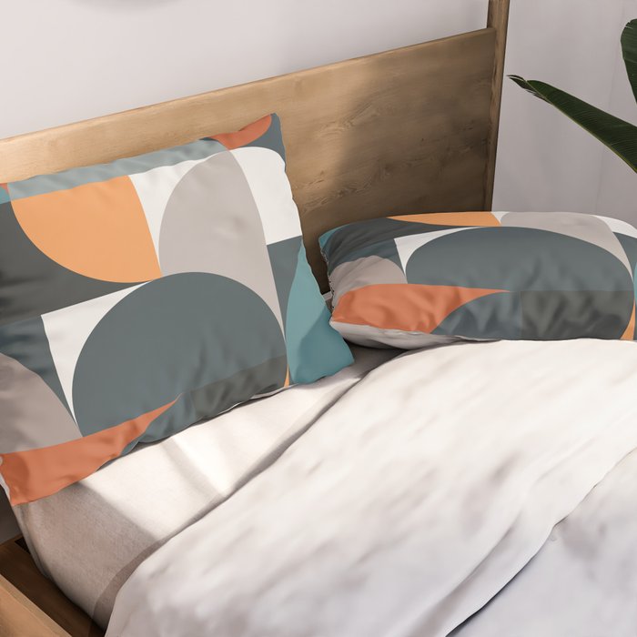 Mid Century Geometric 11/2 Pillow Sham Gallery Image 2