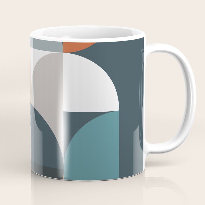 Mid Century Geometric 11/2 Coffee Mug Gallery Image 1