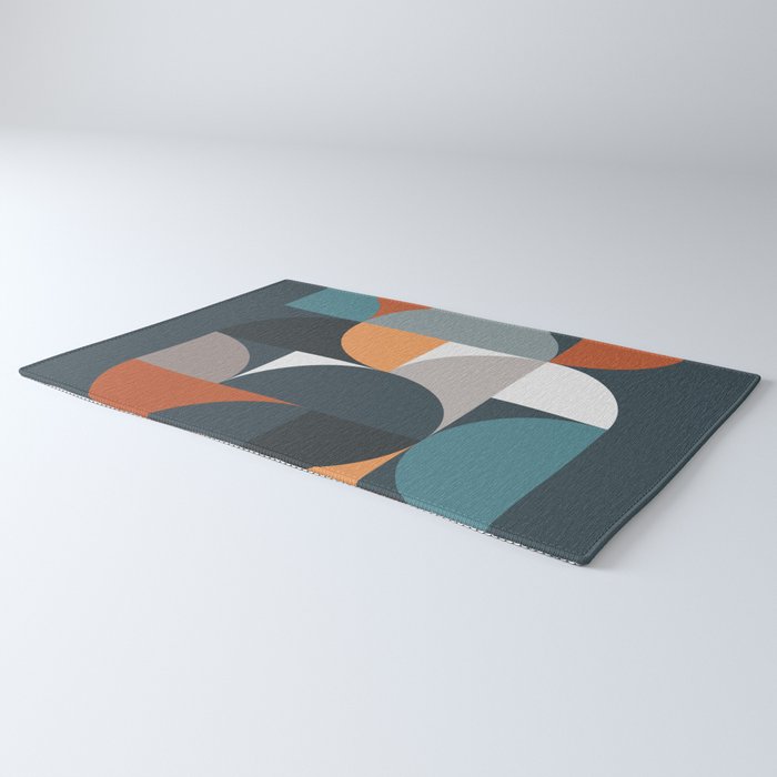 Mid Century Geometric 11/2 Rug Gallery Image 3