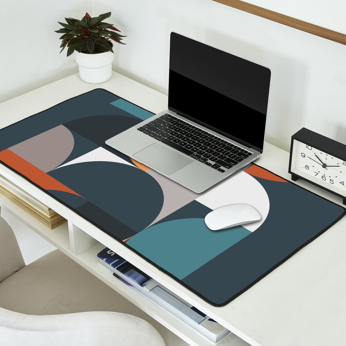 Mid Century Geometric 11/2 Desk Mat Gallery Image 2