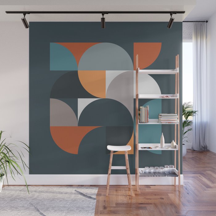 Mid Century Geometric 11/2 Wall Mural Gallery Image 1
