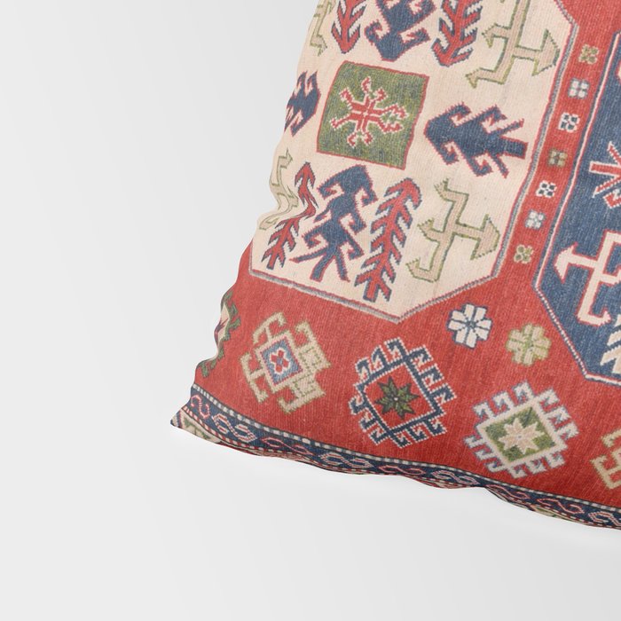 Arrow Spiral Kazak Handmade Rug Pillow Sham Gallery Image 4