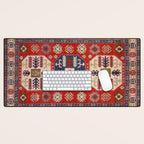 Arrow Spiral Kazak Handmade Rug Desk Mat Gallery Image 1