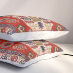 Arrow Spiral Kazak Handmade Rug Pillow Sham Gallery Image 3