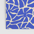 Abstract blue flower pattern Poster Gallery Image 3