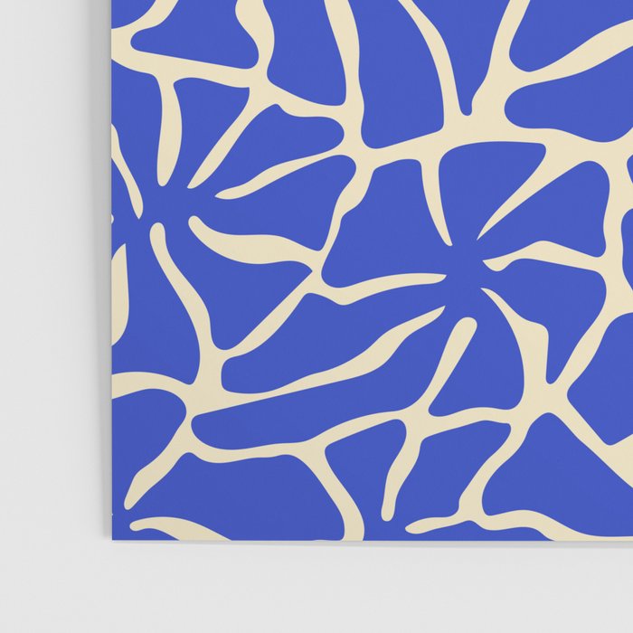 Abstract blue flower pattern Poster Gallery Image 3