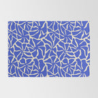 Abstract blue flower pattern Rug Gallery Image 2
