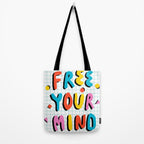 Hella' - retro 80s throwback memphis style trendy 1980's neon vibes typography Tote Bag Gallery Image 2