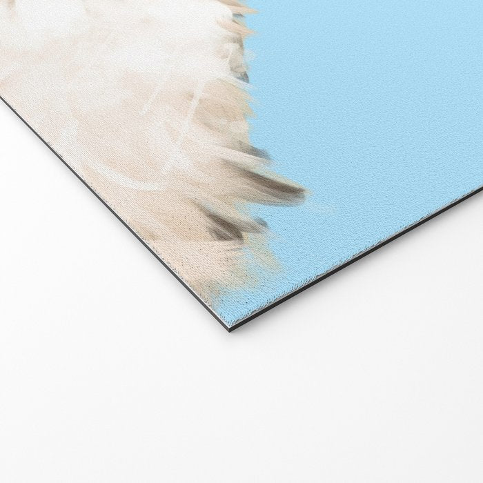 Bubble Gum Sneaky Llama in Blue Welcome Mat Gallery Image 2