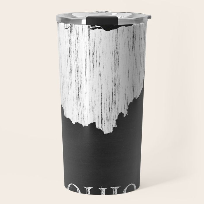 Ohio State Map Chalk Drawing Travel Mug Gallery Image 1