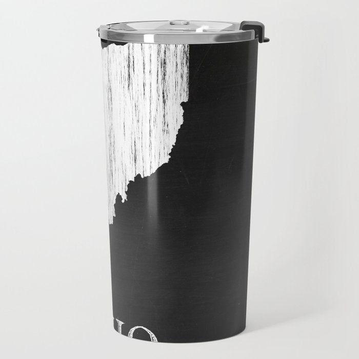 Ohio State Map Chalk Drawing Travel Mug Gallery Image 2