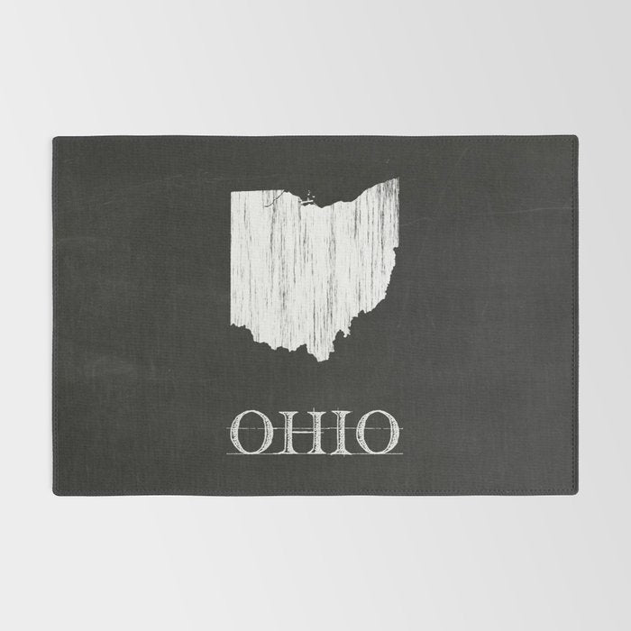 Ohio State Map Chalk Drawing Rug Gallery Image 2