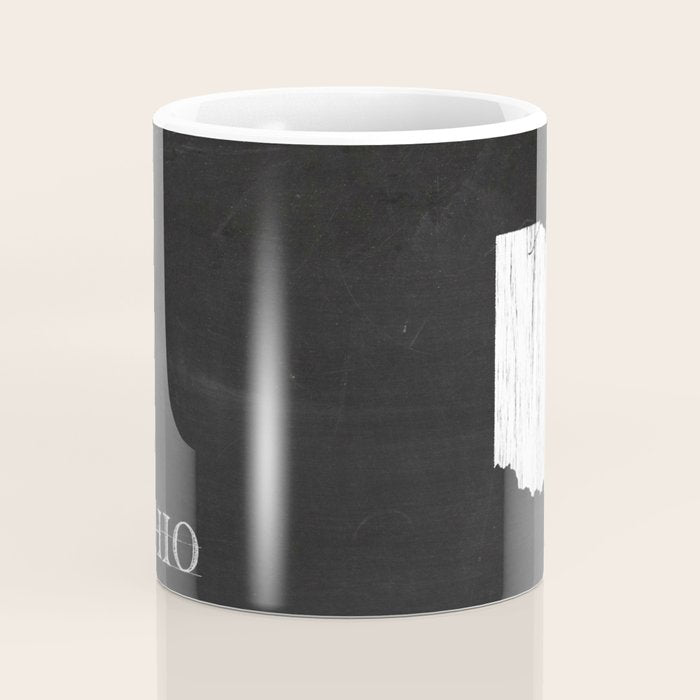 Ohio State Map Chalk Drawing Coffee Mug Gallery Image 4