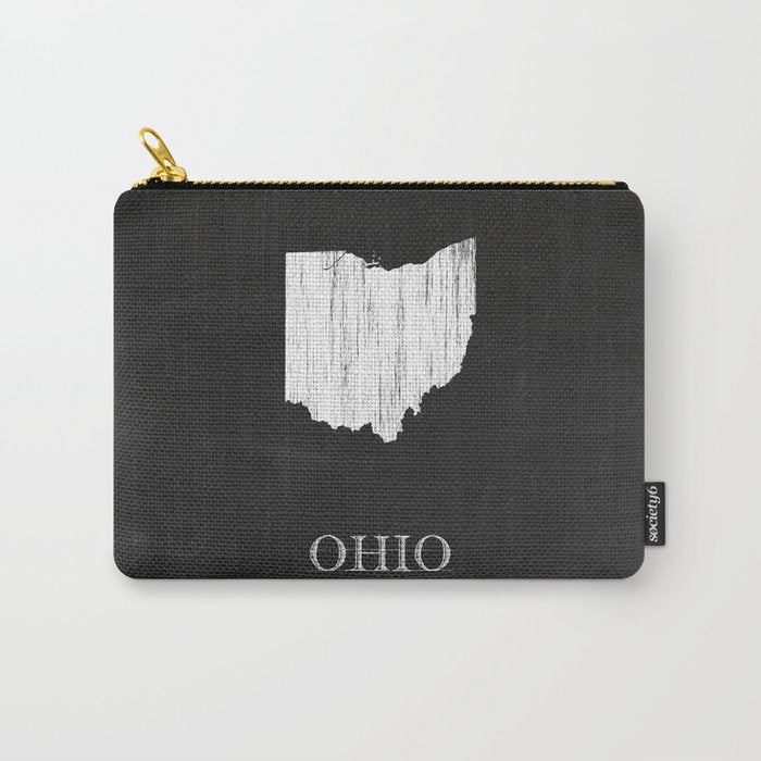 Ohio State Map Chalk Drawing Carry All Pouch Gallery Image 1