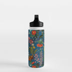 Vintage & Shabby Chic - Blue Midnight Spring Botancial Flower Garden Water Bottle Gallery Image 3