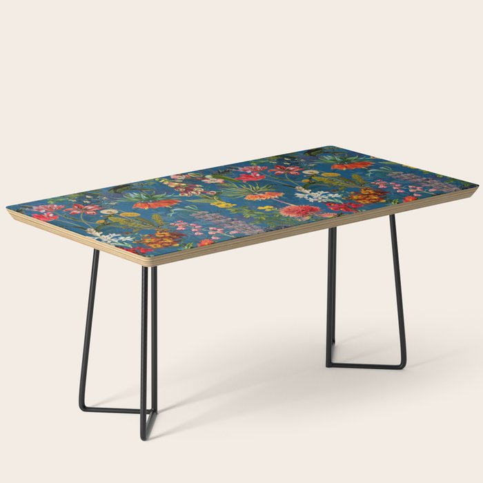 Vintage & Shabby Chic - Blue Midnight Spring Botancial Flower Garden Coffee Table Gallery Image 1